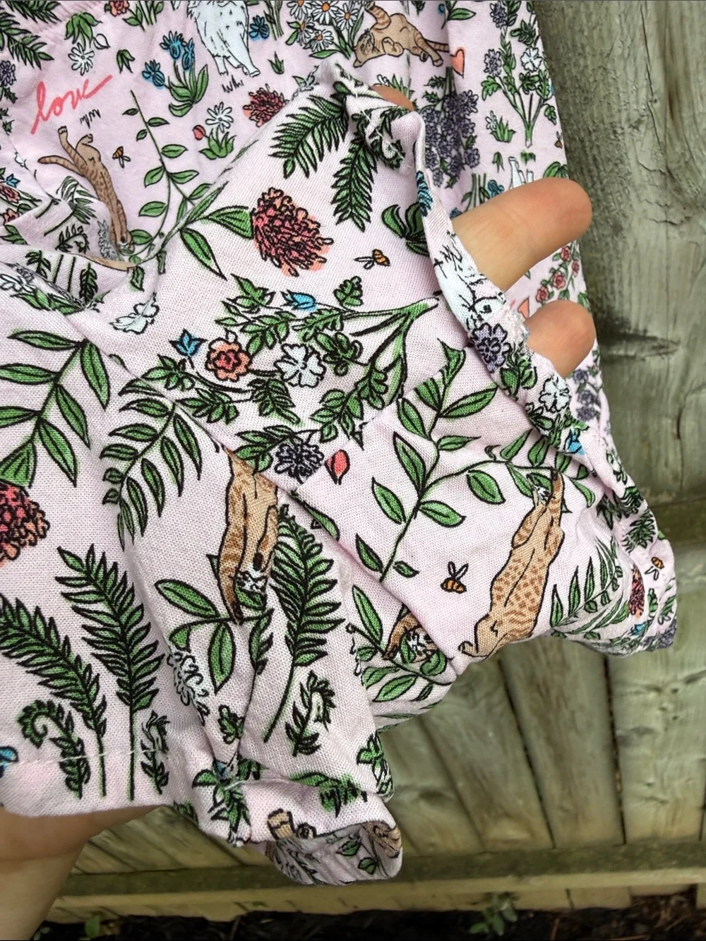 ED Ellen Degeneres Cat Pajama Set loungewear pink cats flowers love hearts XL